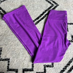 Purple groove flare split hem pant